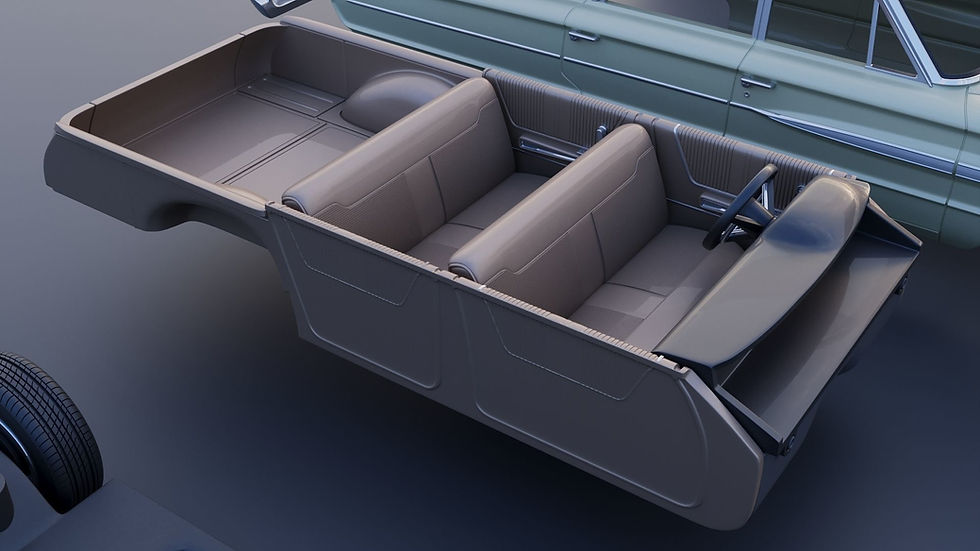 Thumbnail: Ford Country Station Wagon dalam RHD atau LHD - Kit Model Lengkap Cetak 3D C/H/B