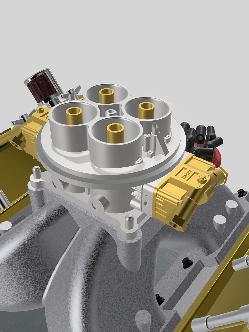 Miniatura: Silnik Chevy Big Block z lat 80. i 90. XX wieku w różnych skalach - zestaw modeli 3D - MCS
