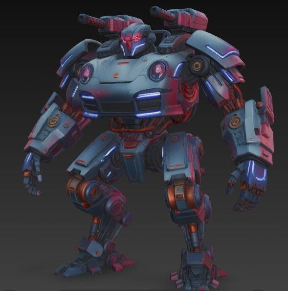 Thumbnail: P-Bot 911: The Steampunk Speedster -1 x Unpainted 3D Resin Printed Model- HEI-3D