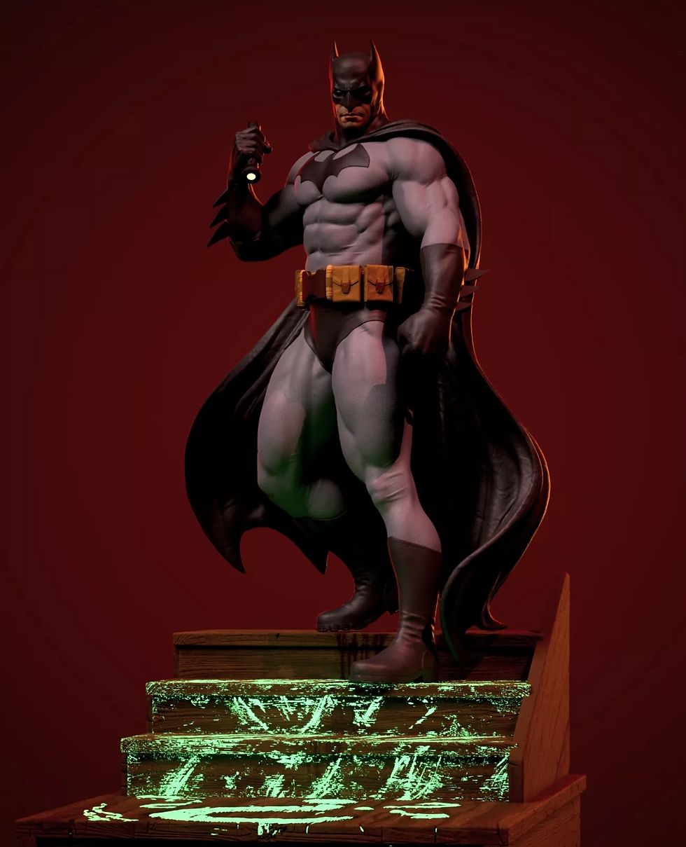 Thumbnail: Batman - 1 x Tacar Samhail Roisín 3D Mórscála Gan Phéinteáil agus Bonn - AS