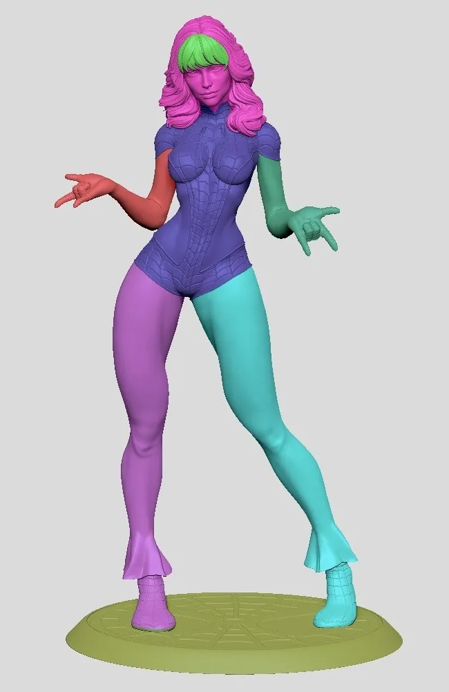 Miniature : Spinneret Mary Jane - NSFW 1 Kit de maquette en résine non peinte + socle ca3d - Différentes échelles