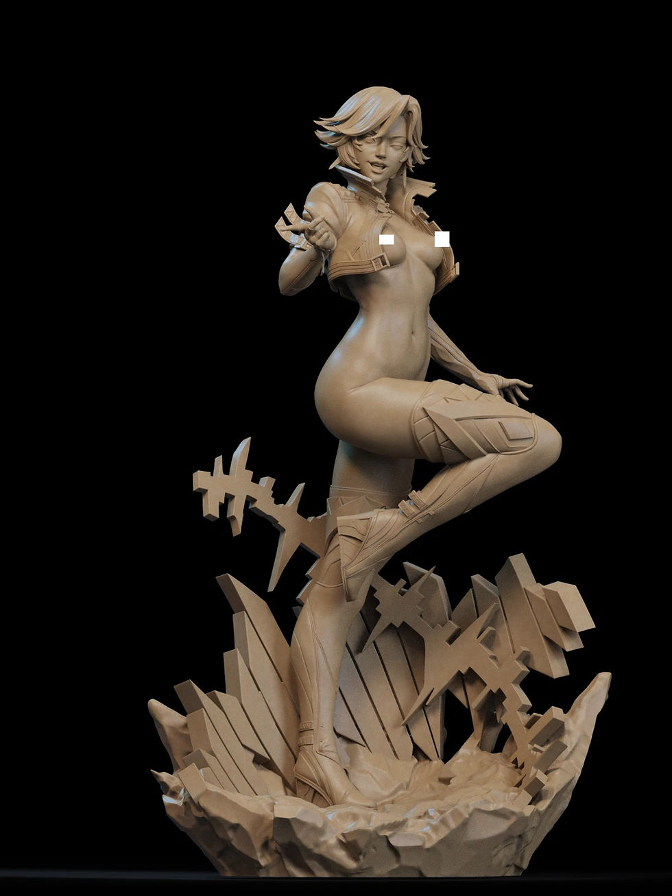 Miniatura: Luna Snow NSFW - 1 kit de modelo impreso en resina 3D a gran escala sin pintar + base - OXO