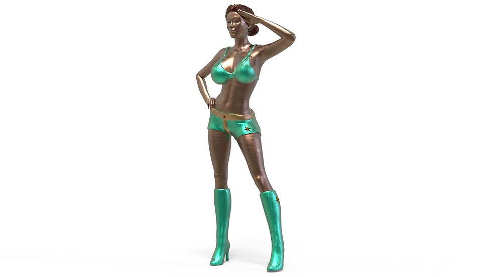 Thumbnail: Grid - Bikini Girl P6 dalam Berbagai Skala Model Cetak Resin 3D - 1 Buah