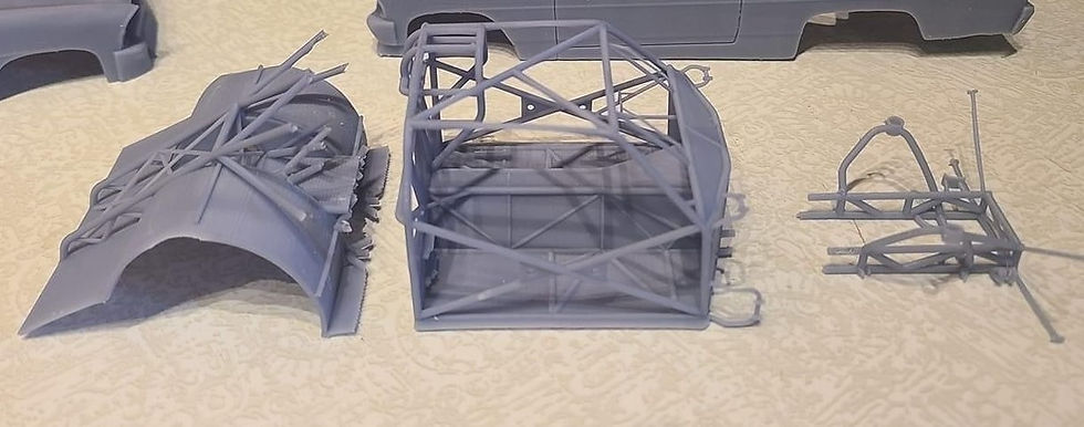 サムネイル： 1967年式 Nova Pro Mod チューブラーシャーシ + フロア - タブ ファイアウォール - 3Dモデルキット - MCS