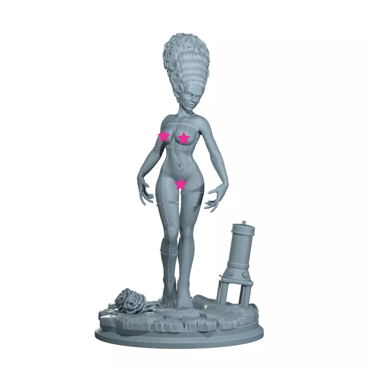 Bride of Frankie - NSFW - 1 x Trealamh Samhail Roisín 3D Gan Phéintéireacht - Scálaí Éagsúla - COS