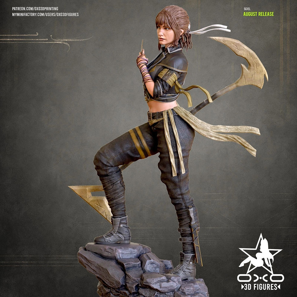 Thumbnail: Sciel - 1 x Unpainted Large Scale 3D Resin Printed Model Kit and Base - OXO