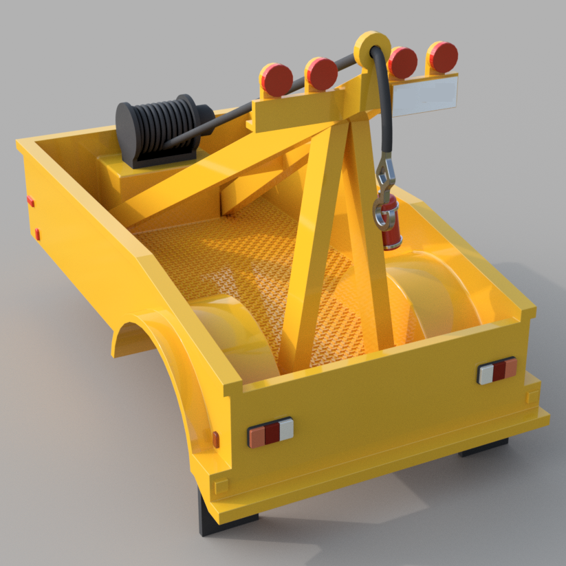 Miniature : Dépanneuse, carrosserie arrière uniquement – Différentes échelles – Kit d'impression 3D en résine – K3D