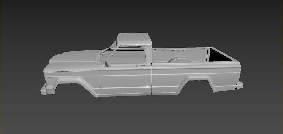 Miniaturbild: 1963 Jeep J10 Ute Pickup Body NUR - Verschiedene Maßstäbe verfügbar - 3D Resin gedruckt