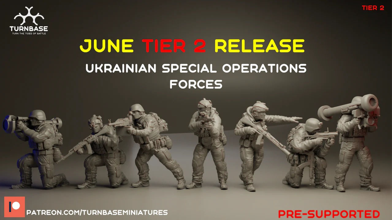 Ukraine Special Ops - 7 x 3D Resin Modern Military Wargaming Miniatures - TBM