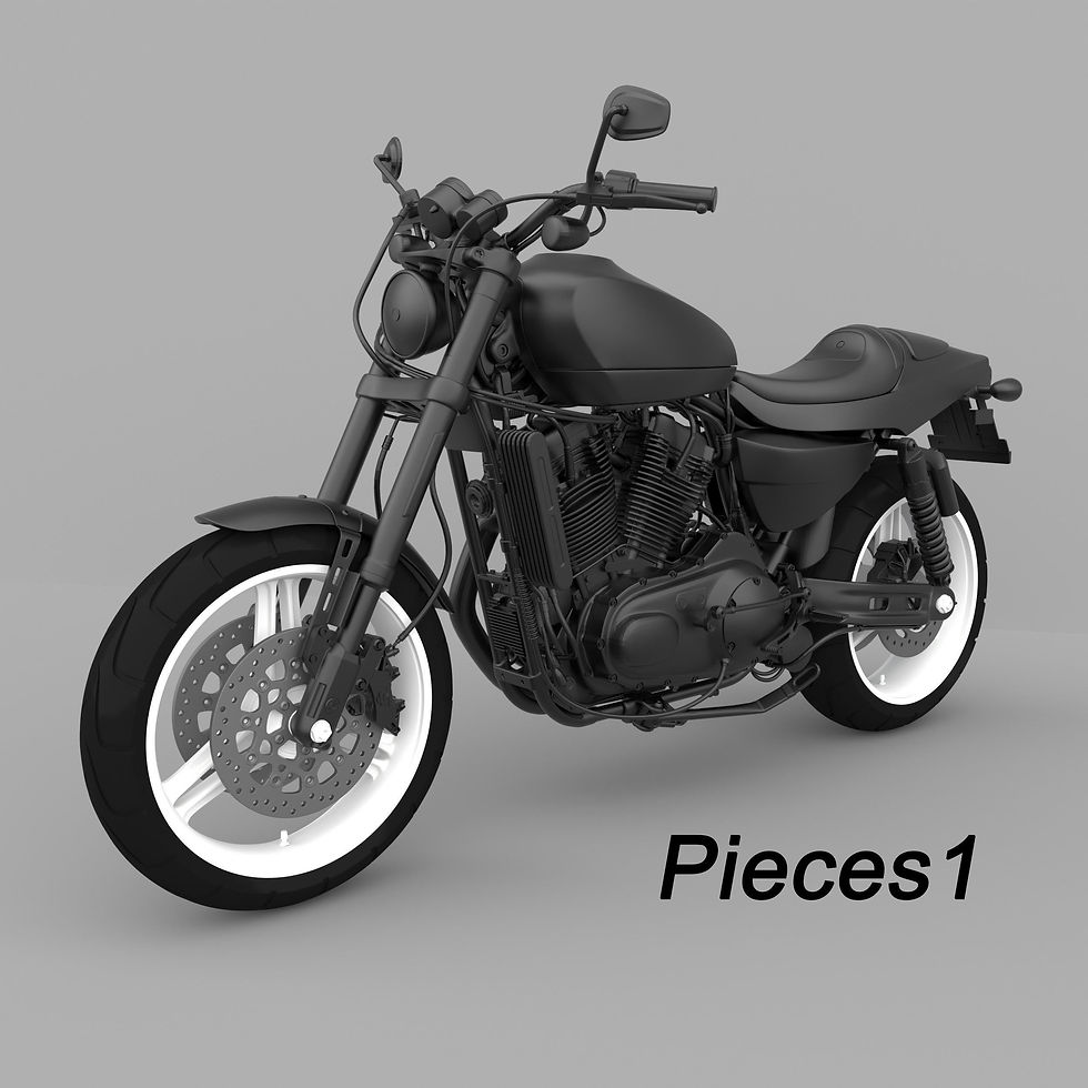 Miniatura: Harley Davidson XR 1200 Sportster - 1 x Niepomalowane zestawy modeli drukowanych w 3D - S3D