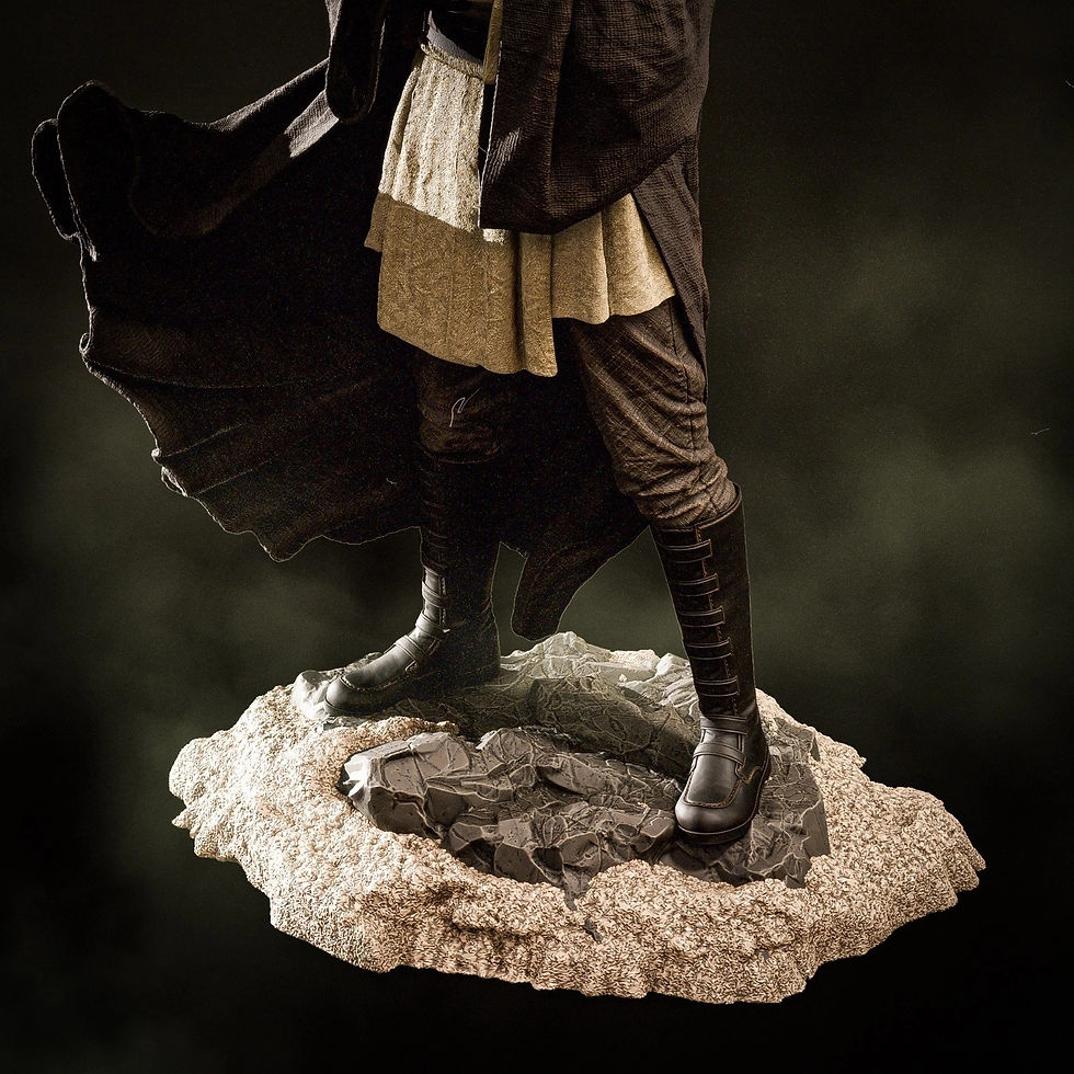 Miniatyrbild: Qui Gon Jinn - 1 x Unpainted Large Scale 3D Resin Printed Model Kit + Base- ca3d