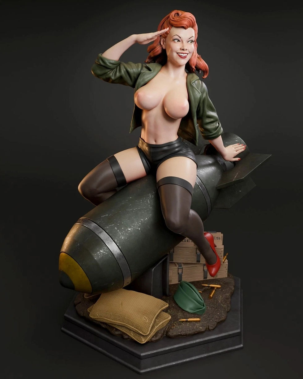 Miniatura: Air Force Bombshell NSFW - Unpainted Large Scale 3D Resin Printed Model Kit- ABE
