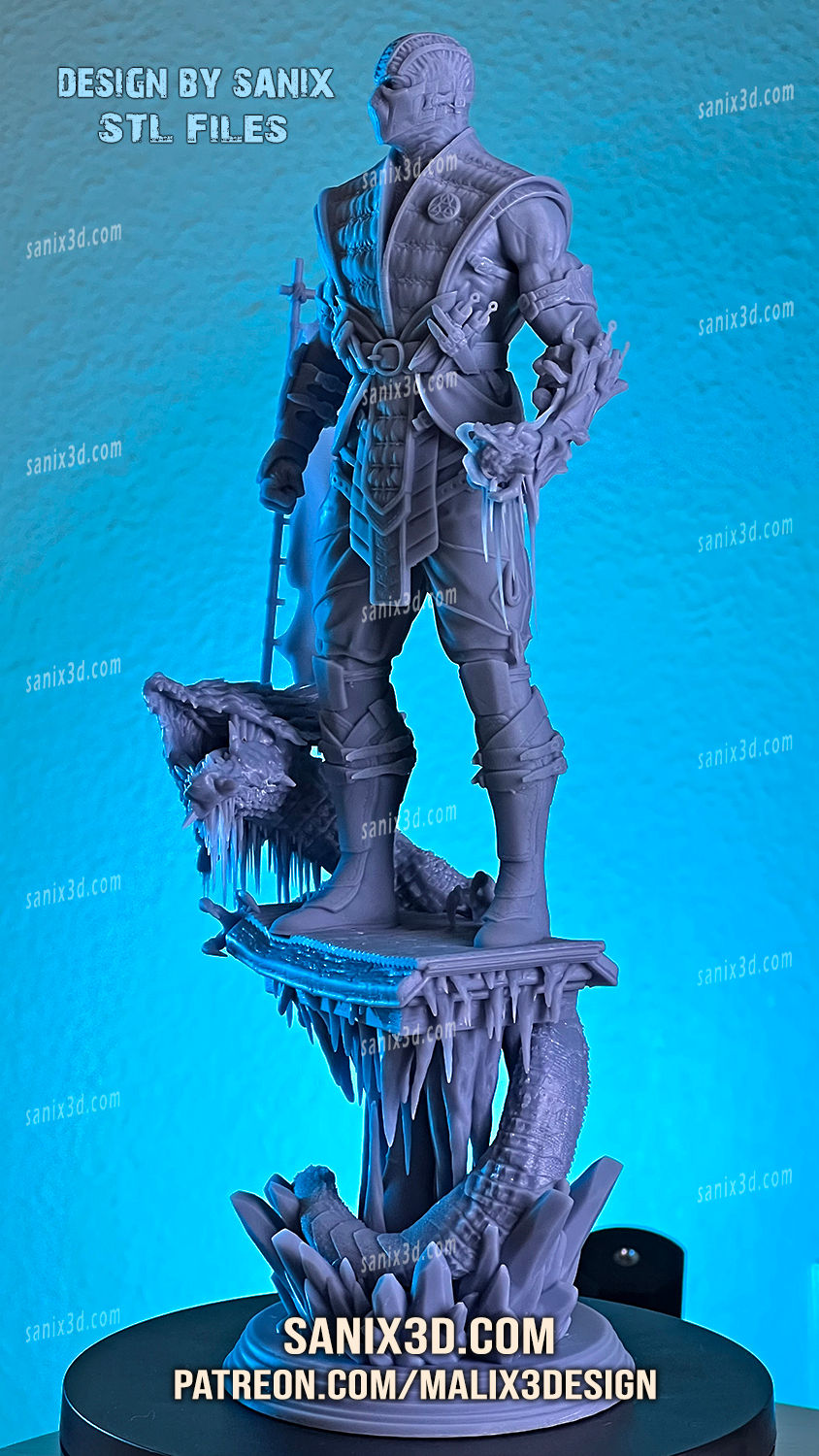 Miniaturbild: SUB-ZERO – MK – 1 x unbemalter großer 3D-Harz-Modellbausatz und Basis – SAN