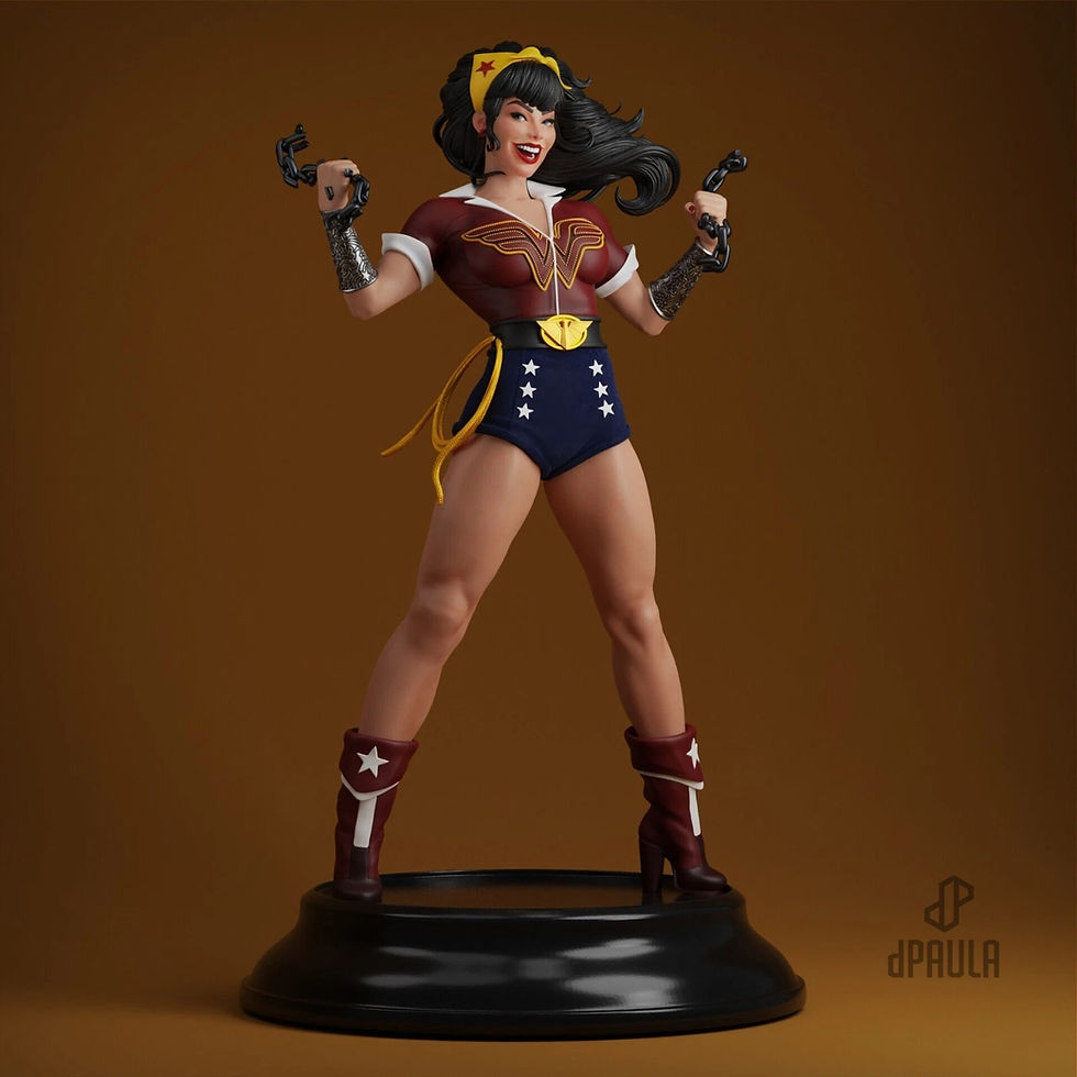 Miniatura: Wonder Woman Bombshell - Unpainted Large Scale 3D Resin Printed Model Kit - ABE