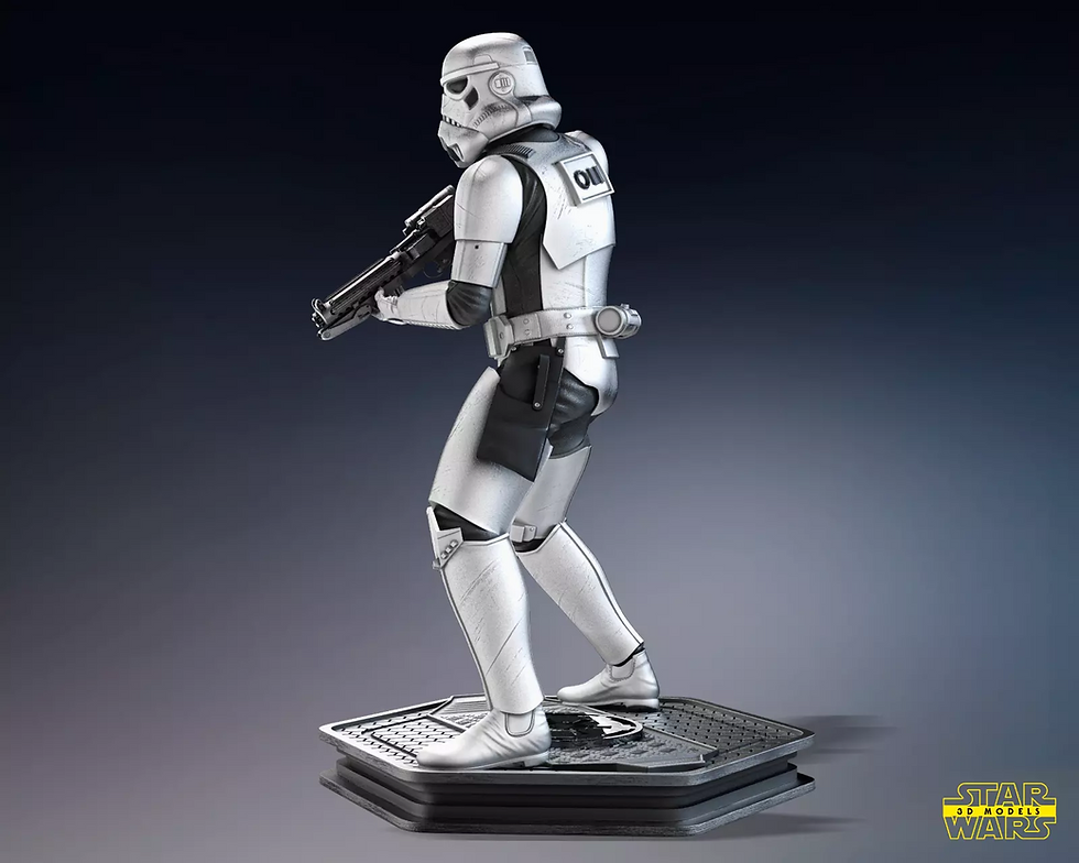 Thumbnail: Stormtrooper - 1 Kit Model Resin Besar Tanpa Cat + Basis -W3D- Dalam Berbagai Skala