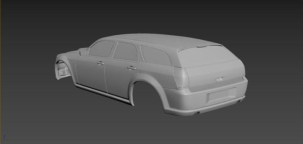 Miniaturbild: 2008 Dodge Magnum SRT8 – In verschiedenen Maßstäben erhältlich – 3D-Harz-gedruckte Karosserie