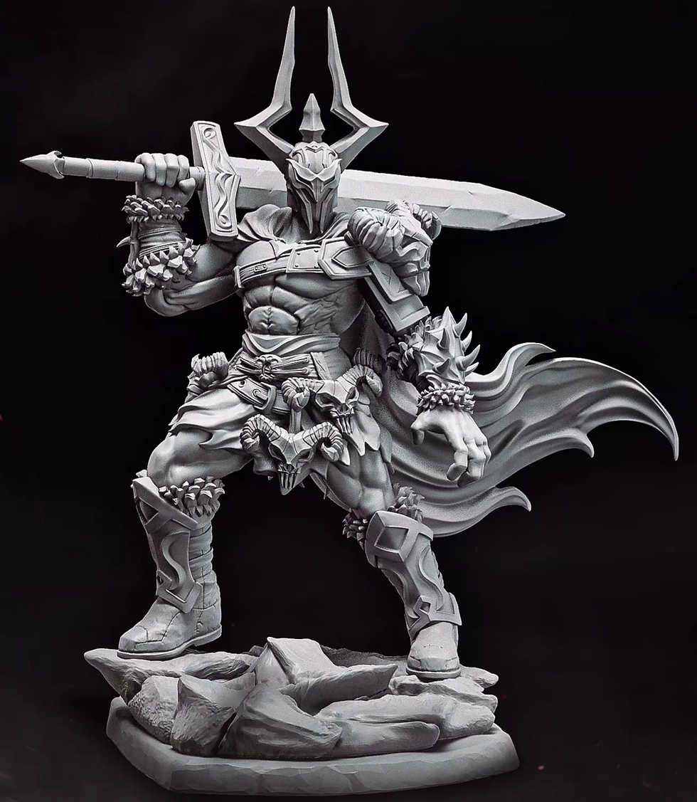 縮圖：混沌战士 9 - 1 x 未上漆 3D 树脂印刷模型套件和底座 - LDMM