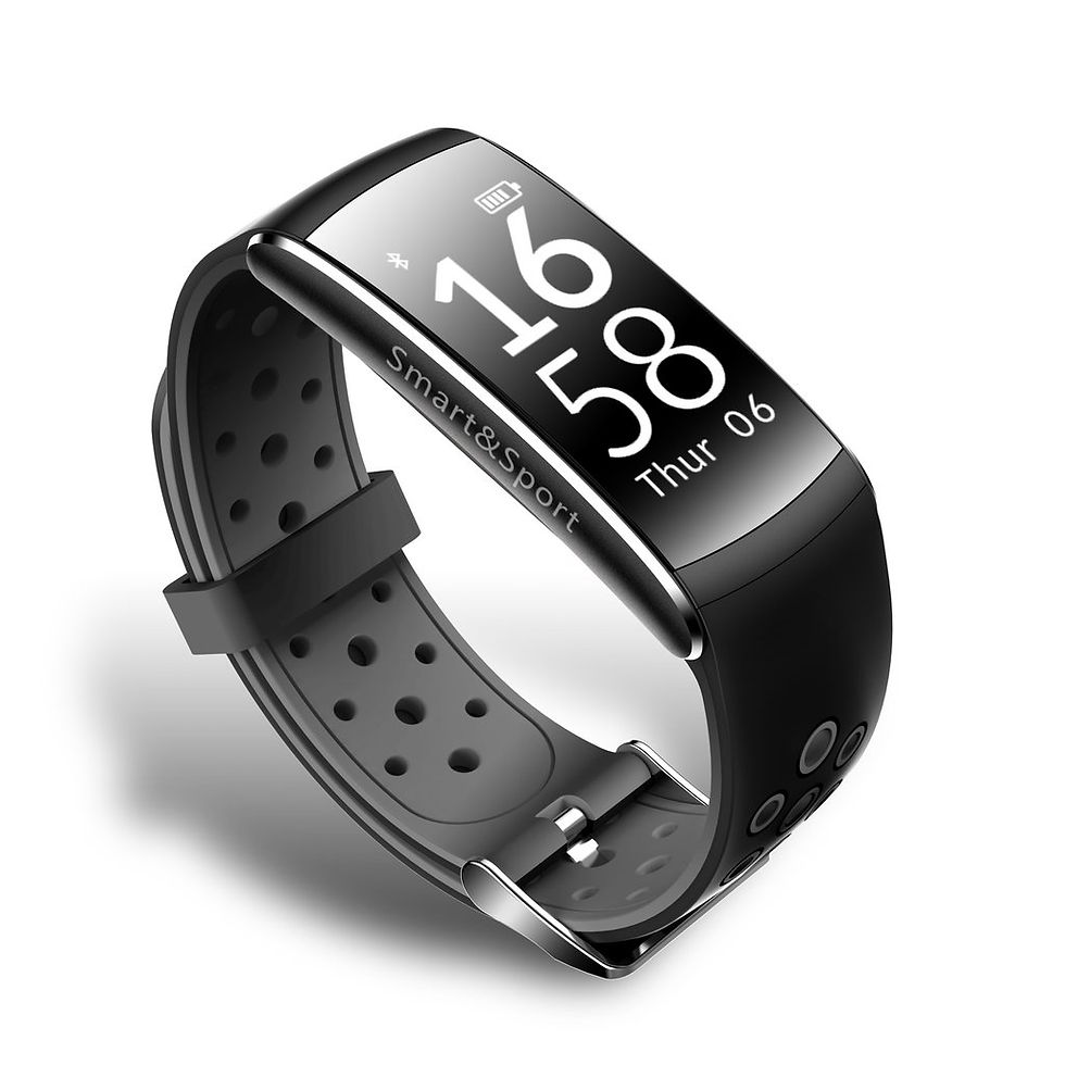 Miniature : Montre connectée de sport TIW Q8, bracelet de suivi d'activité, rouge, vert, gris, noir, nouveau