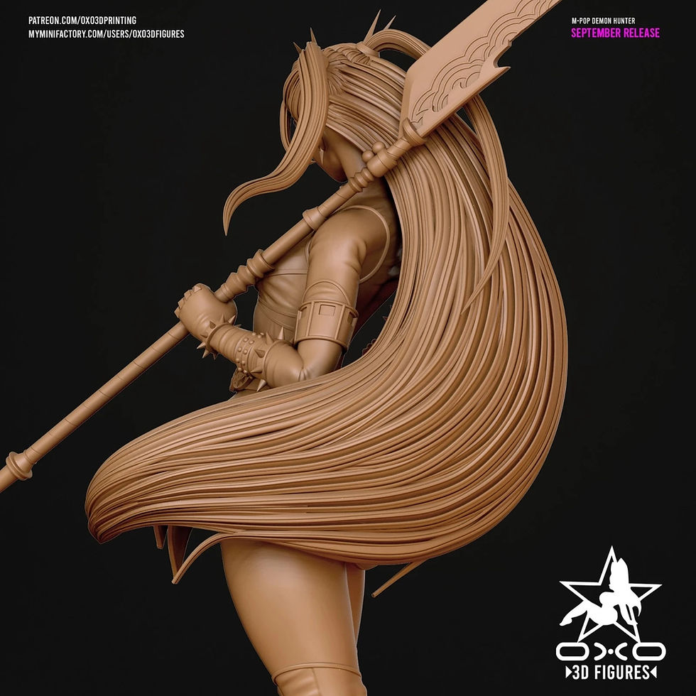 Miniatura: M Pop Demon Hunter - 1 x Unpainted Large Scale 3D Resin Printed Model - OXO