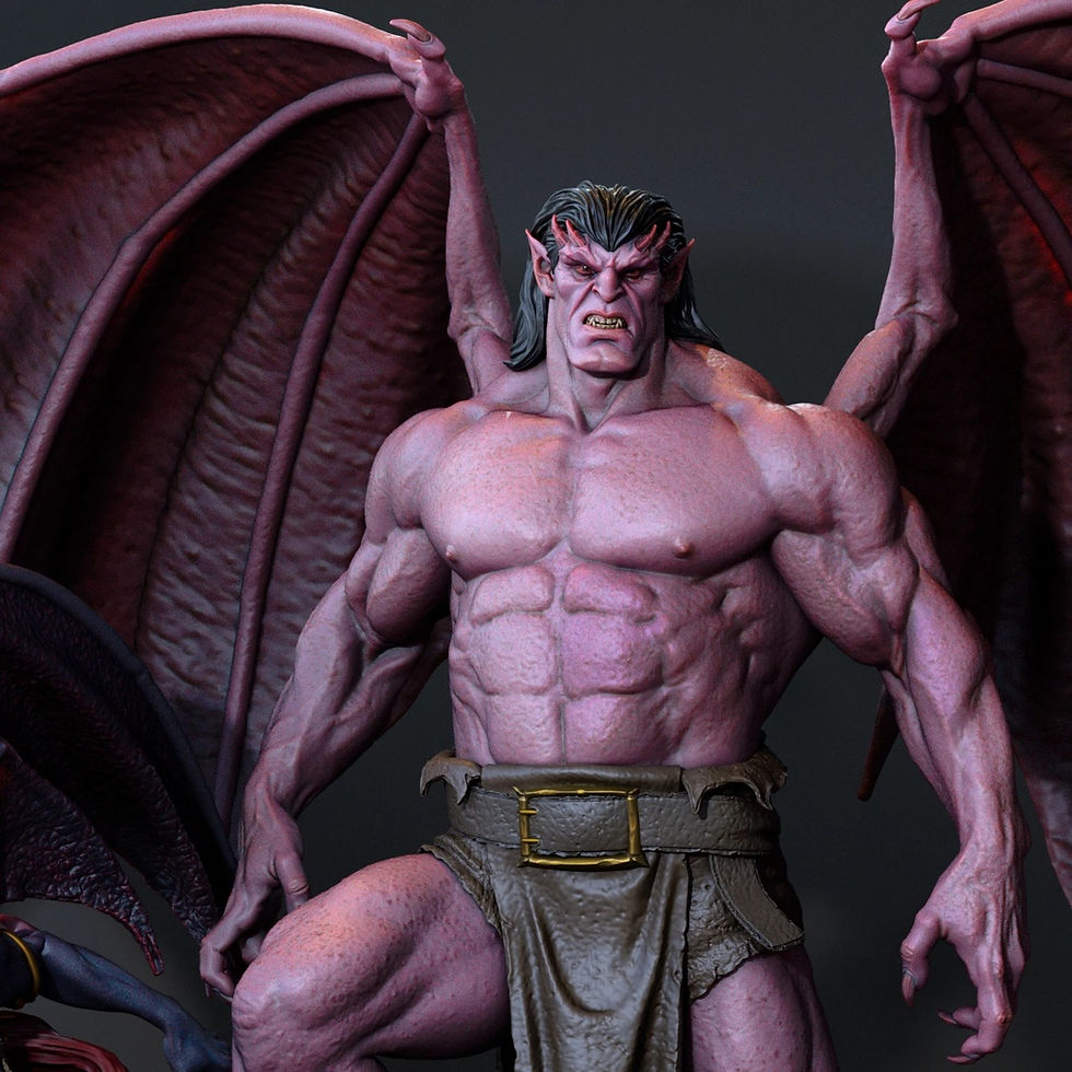 Miniature : Demona and Goliath - 1 x Unpainted Large Scale 3D Resin Printed Model Kit - CA3D