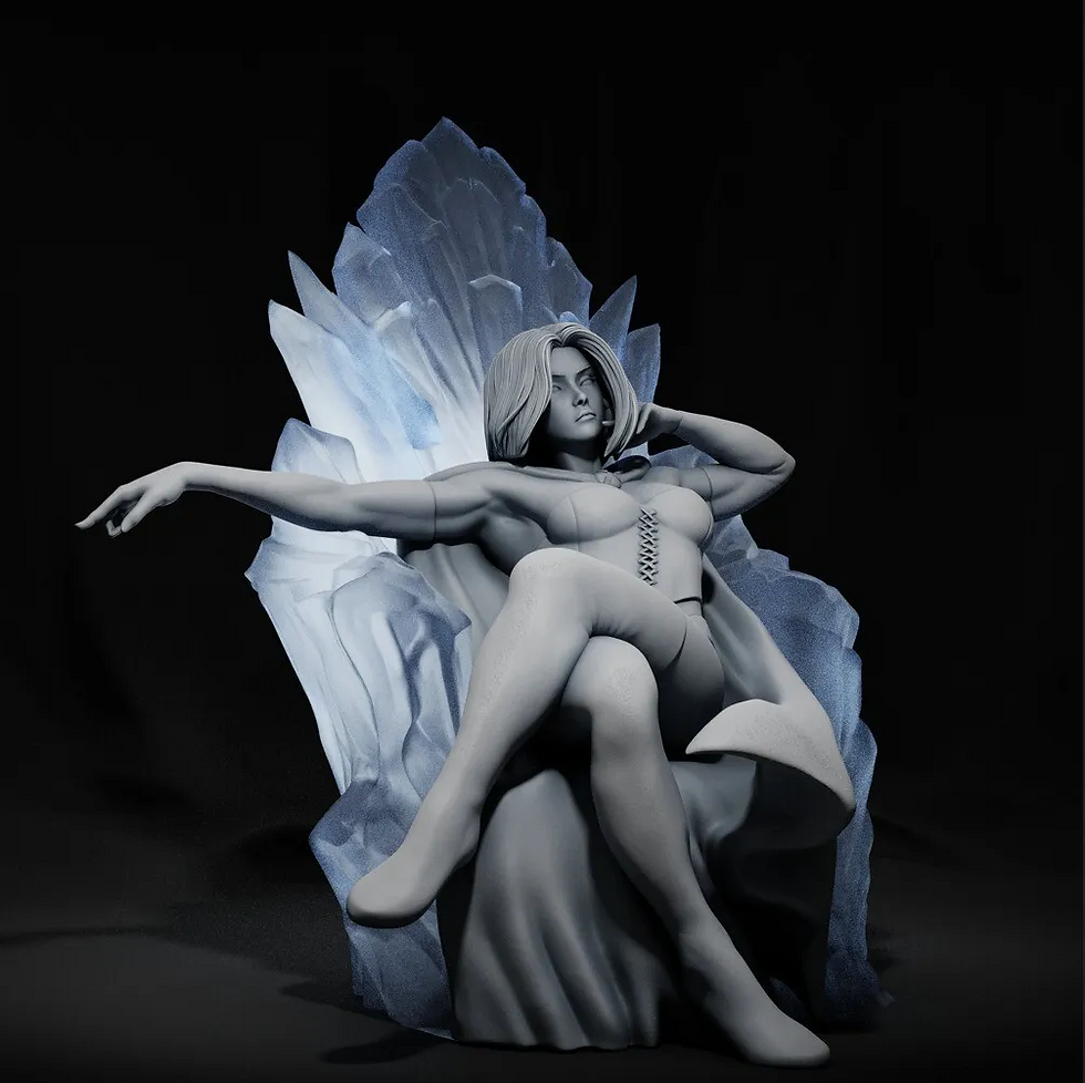 Miniaturbild: Emma Frost – 1 x unbemalter 3D-Harz-Modellbausatz und Basis – in verschiedenen Maßstäben – ca3d