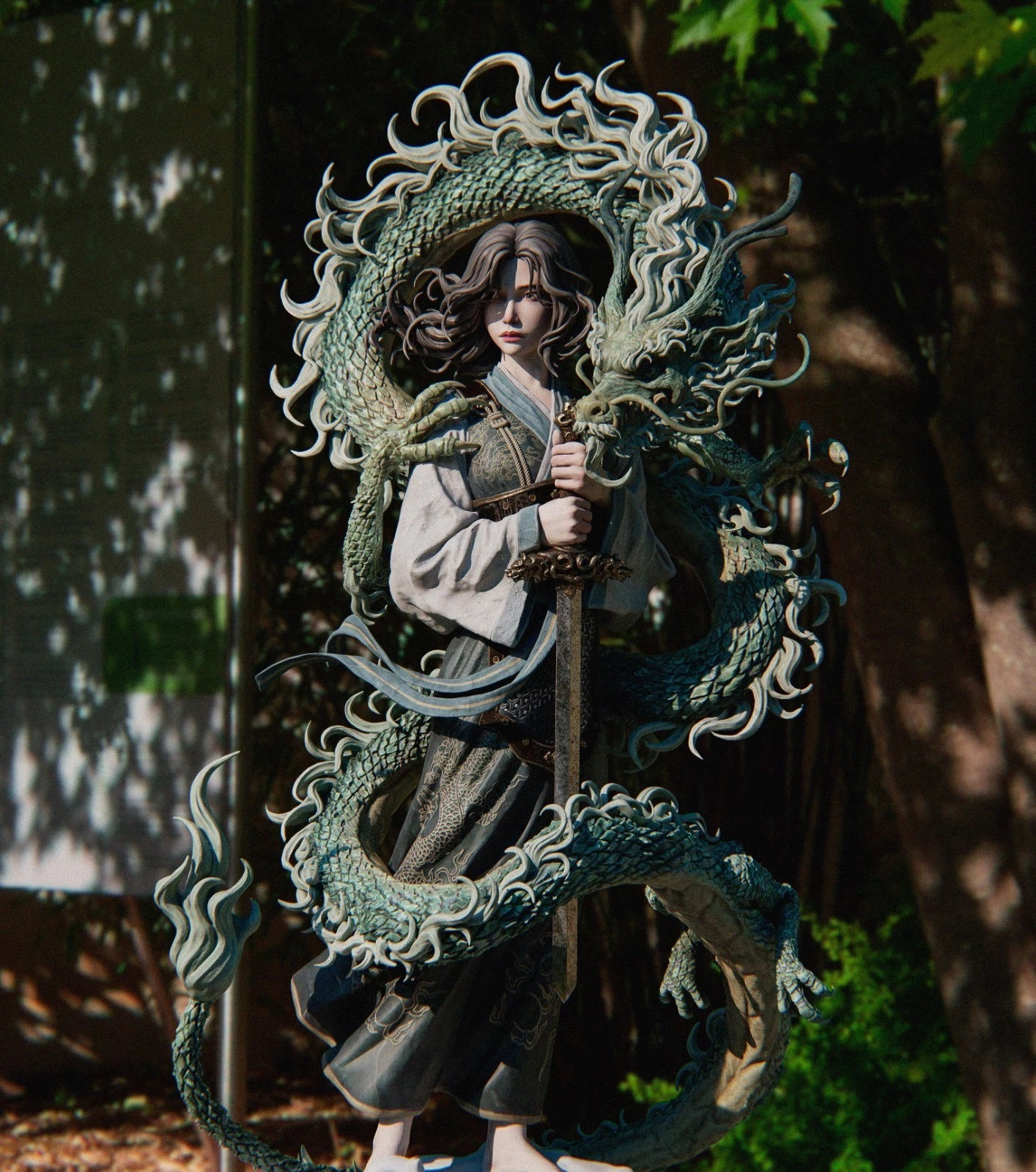 Mulan - 1 x Unpainted Large Scale 3D Resin Printed Model Kit and Base - CA3D