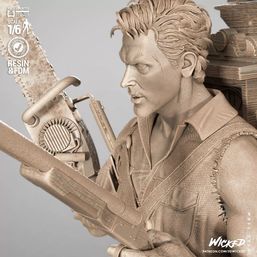 Miniature : Diorama Ash - 1 kit de maquette 3D en résine non peinte à grande échelle + base - W3D