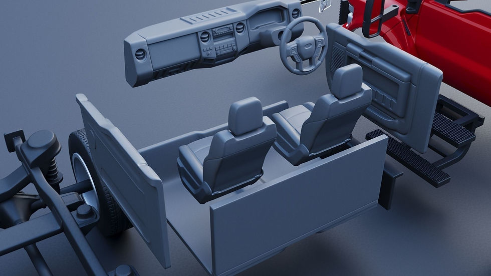 Thumbnail: Ford F-650 Reg Cab Tow Truck - Tilt Tray in RHD or LHD -3D Printed Model Kit -AB