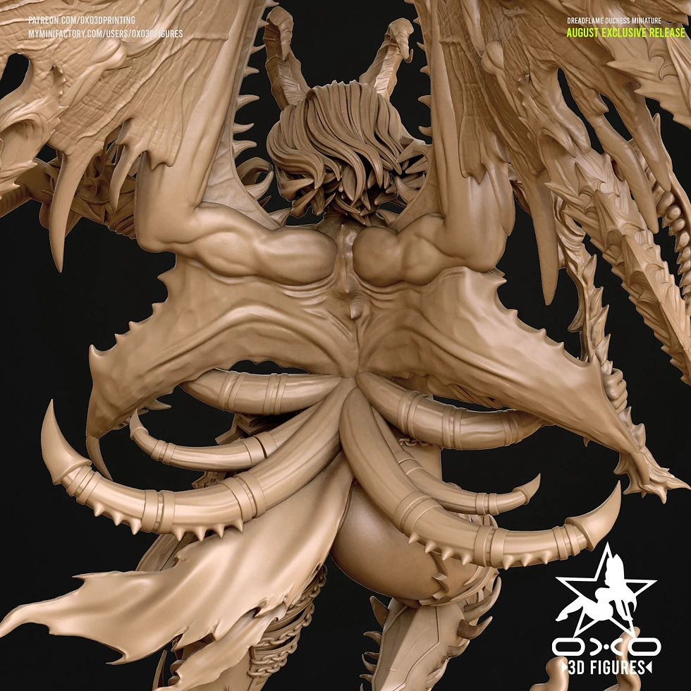 Miniaturbild: Dreadflame Duchess NSFW - 1 Unpainted Large Scale 3D Resin Printed Model Kit-OXO