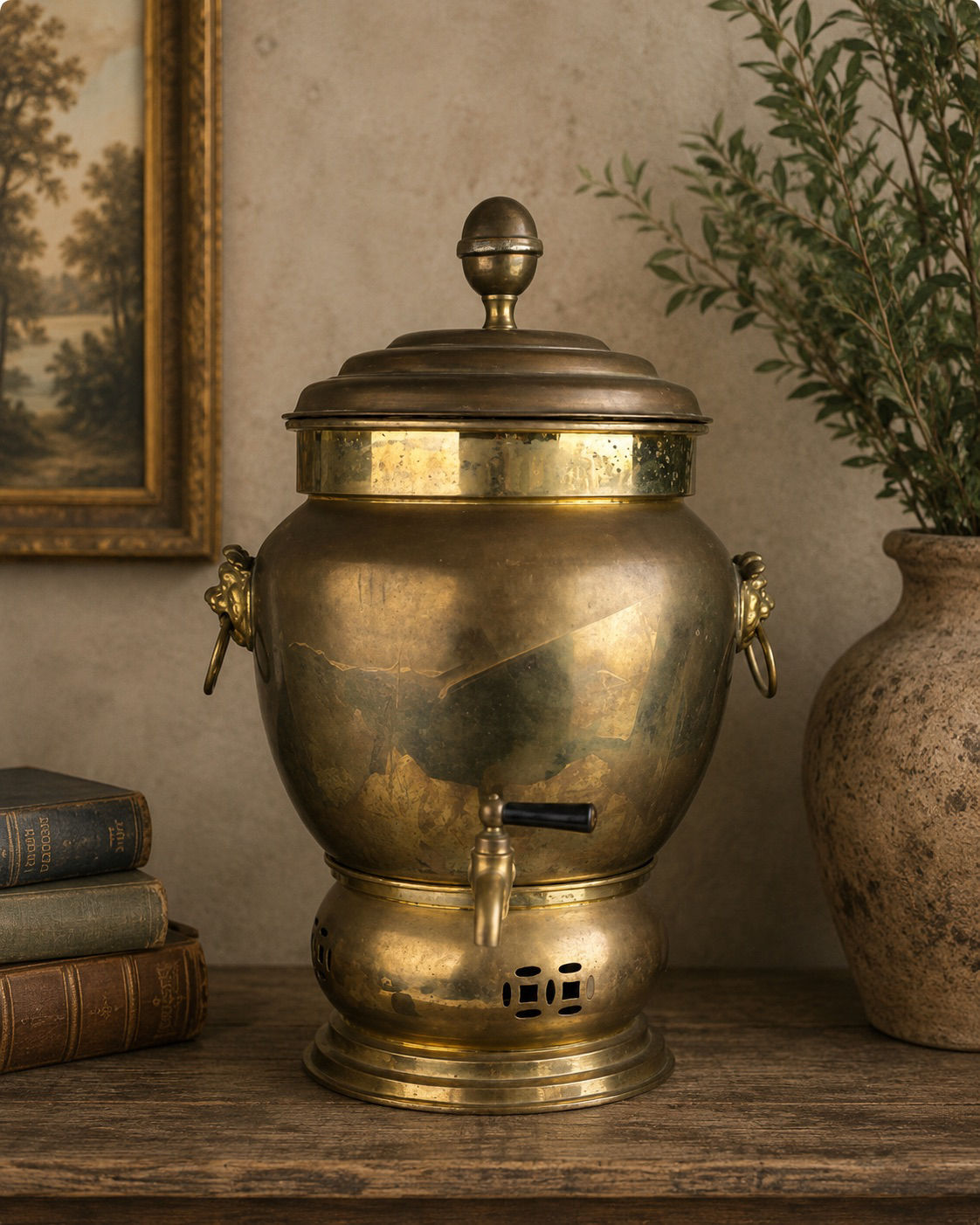 Vintage Chinese Brass Samovar