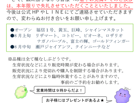 今シーズン2026年7月27日よりオープン