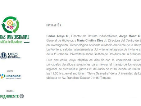 Primera Jornada Universitaria sobre Gestión de Residuos en La Araucanía