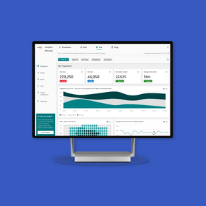 A dashboard with charts