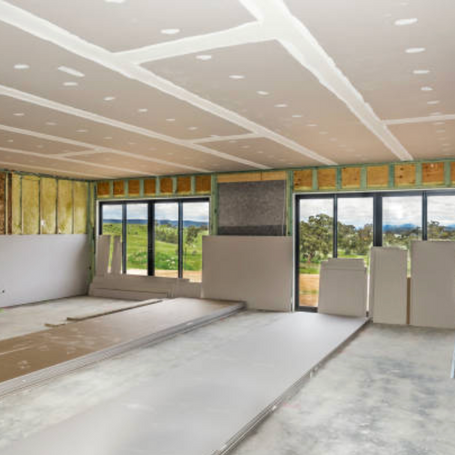 Ceiling fixing and Flushing to new timber stud walls.