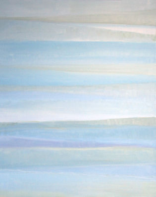 Abstract oil painting, blue painting 