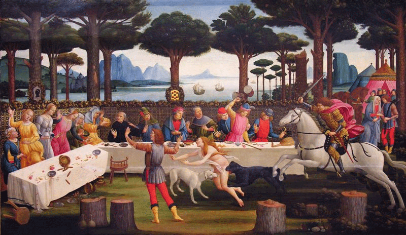 La historia de Natagio Degli Oreste- Sandro Botticelli 6396.gif