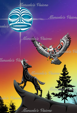 moon eagle wolf indigenous