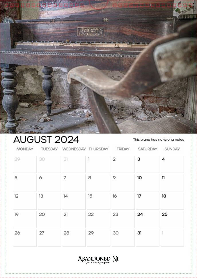 Thumbnail: Abandoned Ni 2024 A3 Wall Calendar