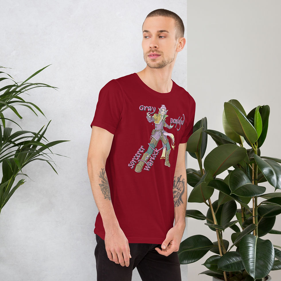 Thumbnail: Gray - Demigod Sorlock | Unisex t-shirt