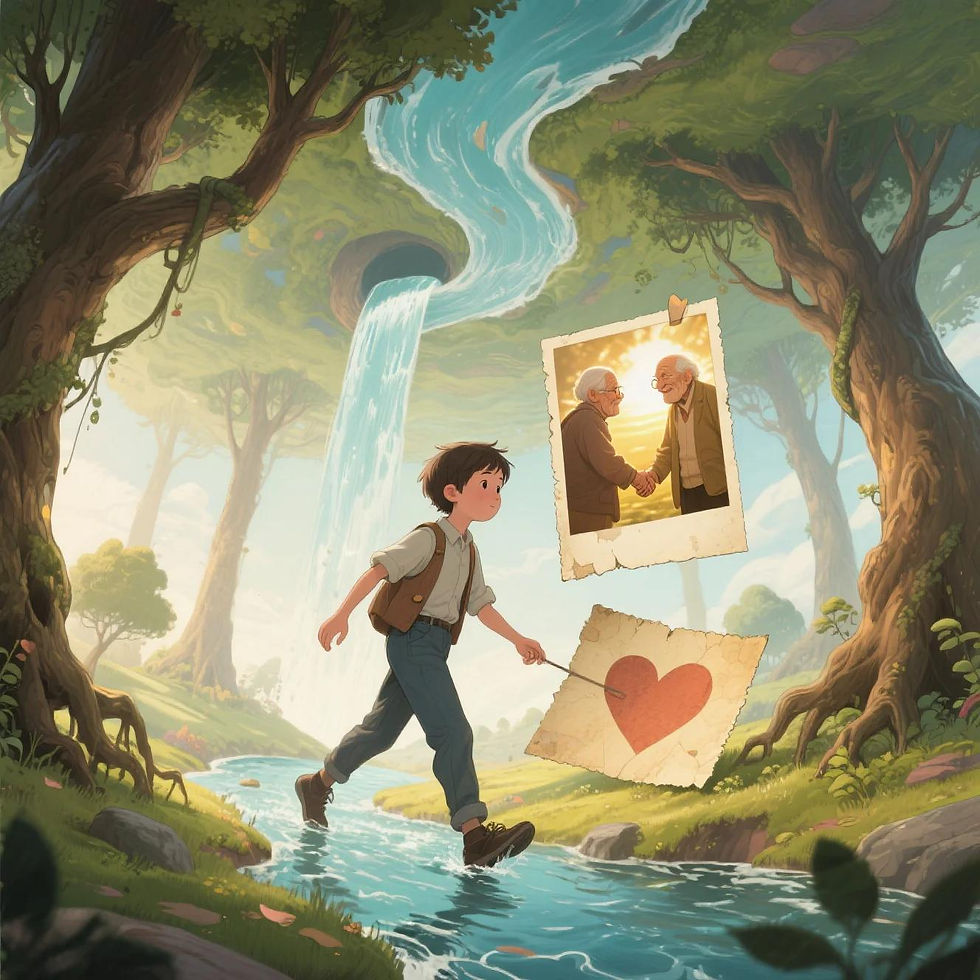 Ancient ruins and lingering echoes symbolizing how a campaign world remembers past events and player actions