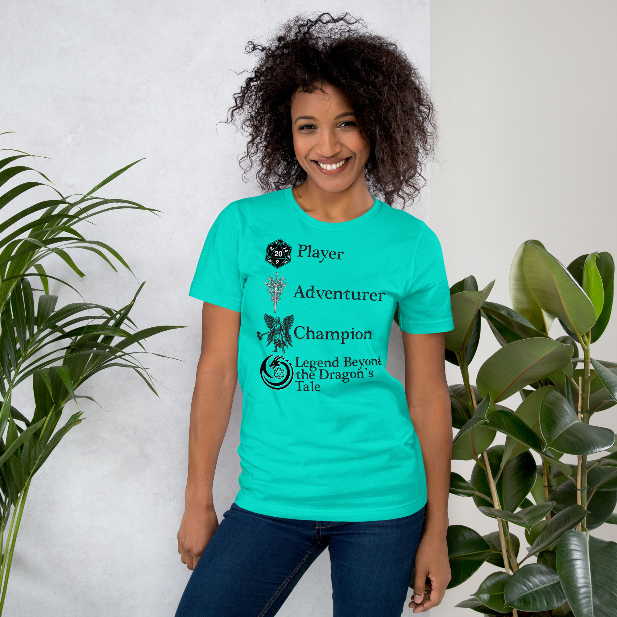 Player + Adventurer + Champion + Legend | Unisex T-Shirt (Bright Colors)