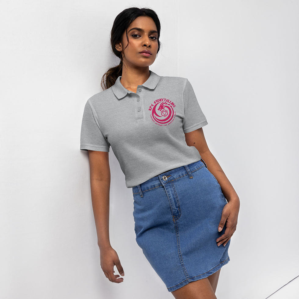 Thumbnail: RPG Storytelling Logo | Women’s Pique Polo Shirt