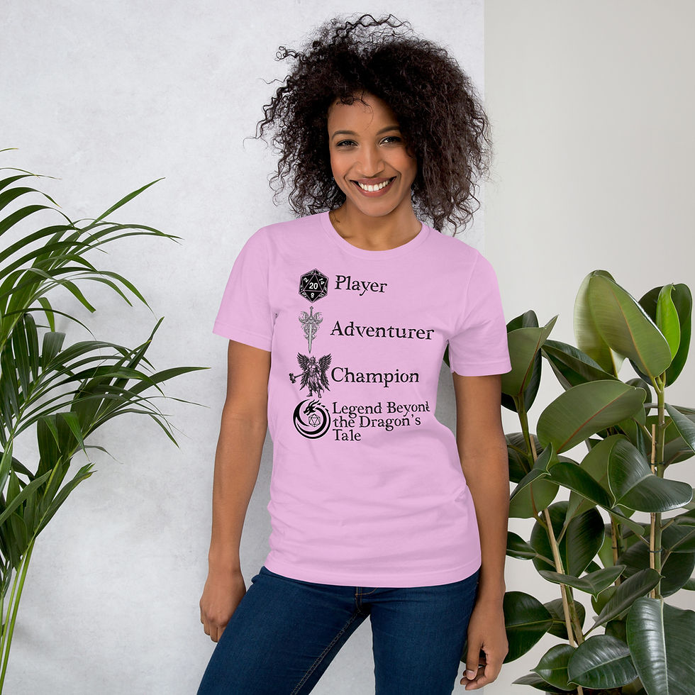 Thumbnail: Player + Adventurer + Champion + Legend | Unisex T-Shirt (Bright Colors)