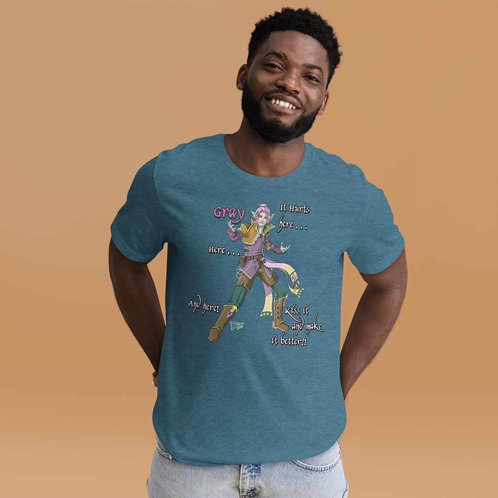 Thumbnail: Gray - It Hurts Here | Unisex t-shirt