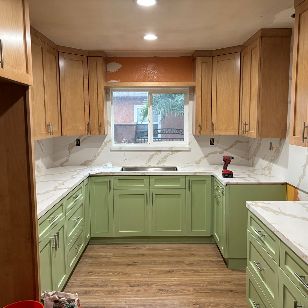 Natural and Paint Grade Kitchen