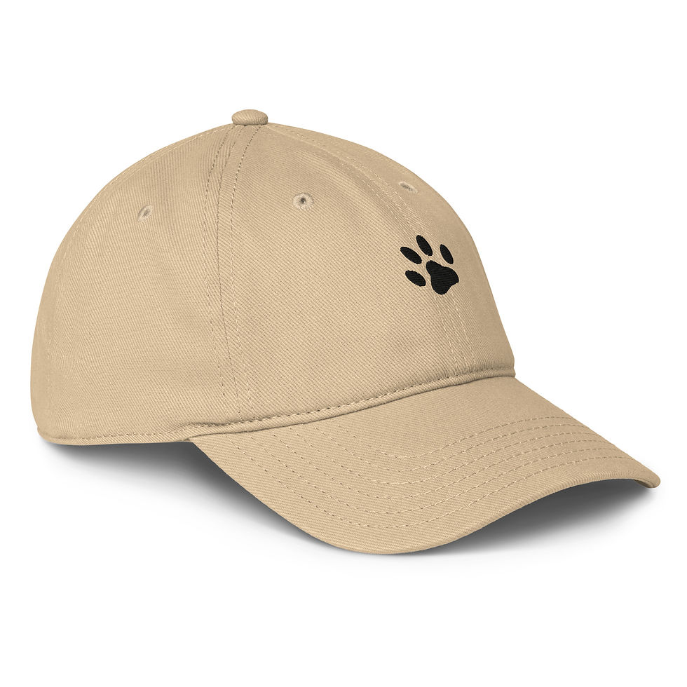 Thumbnail: Embroidered Cat Paw Print Cap, 100% Cotton Twill Comfort Low-profile Cap