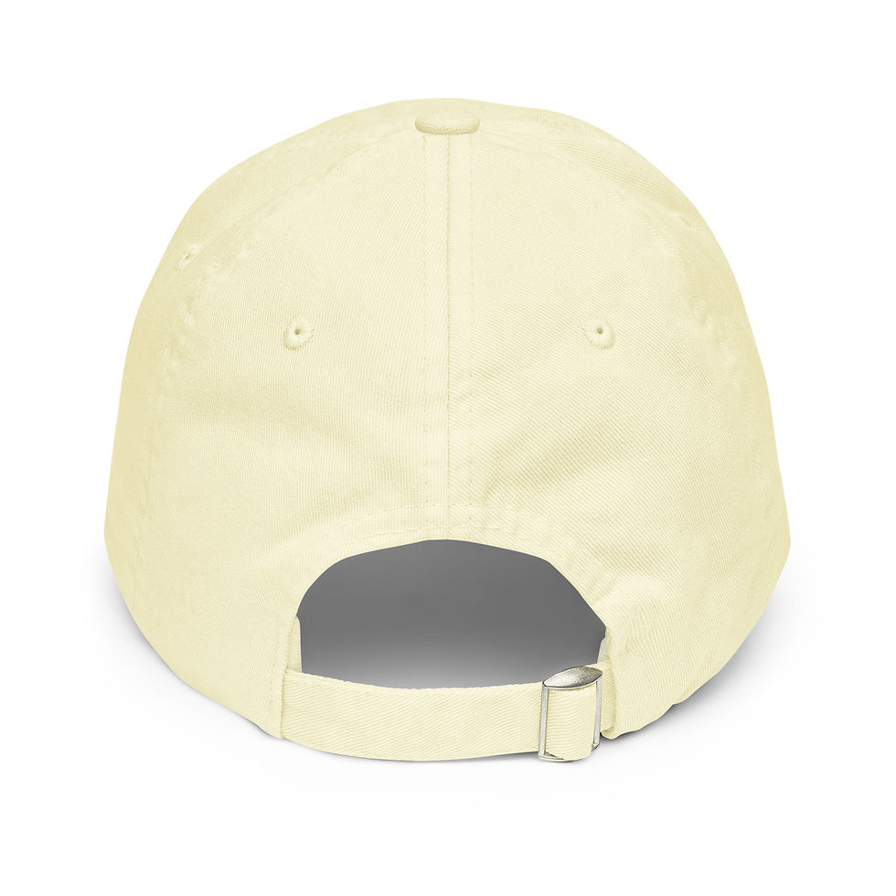 Thumbnail: Embroidered Cat, 100% Chino Cotton Pastel Low-profile Cap