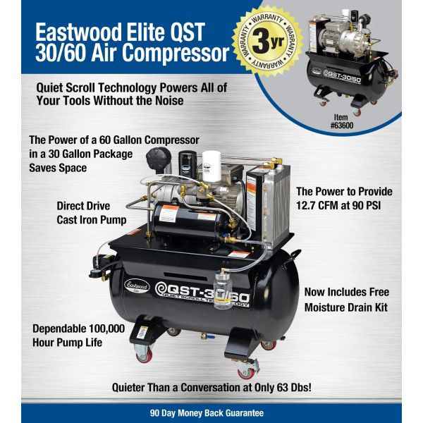 Eastwood Elite QST 30/60 Scroll Air Compressor