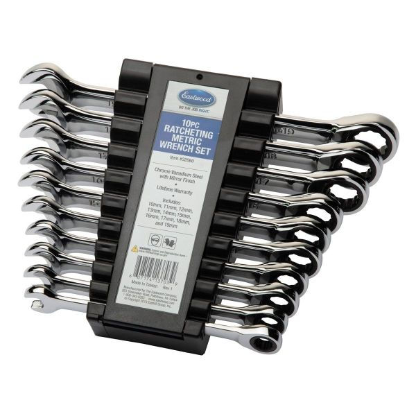 Miniature : Metric set includes 10mm, 11mm, 12mm, 13mm, 14mm, 15mm, 16mm, 17mm, 18mm, and 19mm wrenches 98090