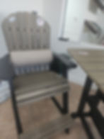 patio chair with headrest/lumbar cushion